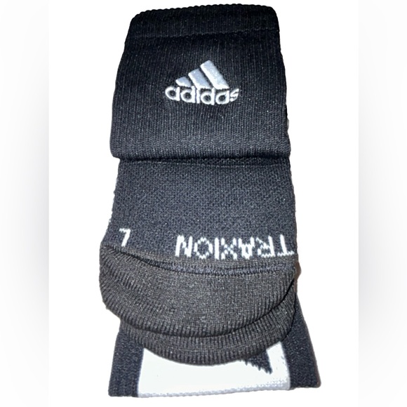 Adidas Creator 365 Basketball Crew Socks 1 Pair Women 5-6.5 Black w White Logo - Picture 7 of 11
